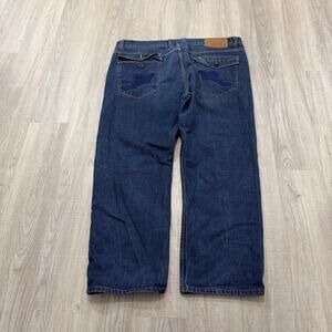 Vintage Rocawear Jeans Men's 44x32 Blue Wide Leg Baggy Denim Hip Hop y2k Skater